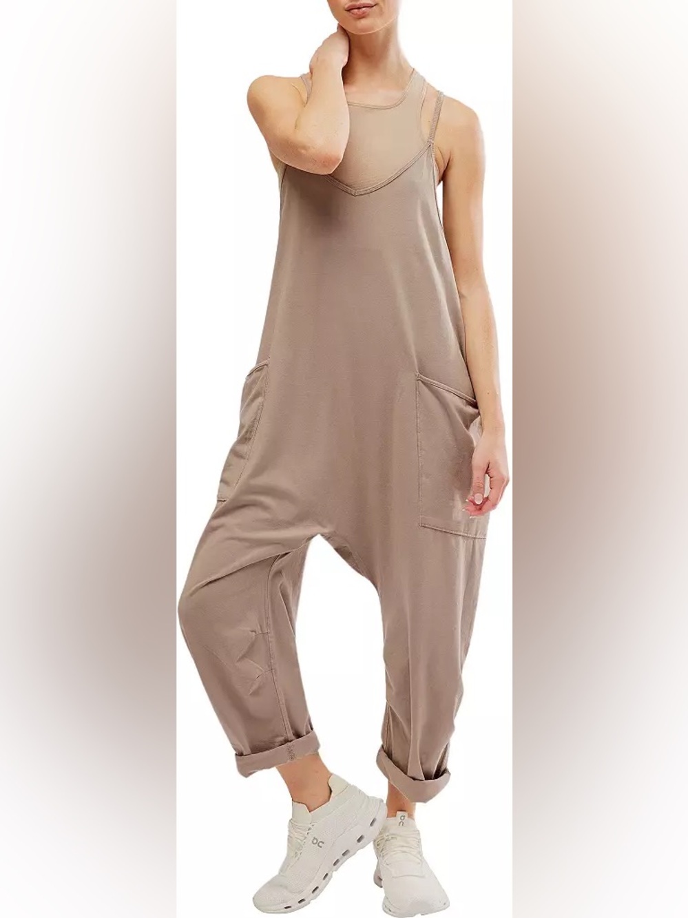 NWT FP Movement x Hatch Hot Shot Maternity Onesie Mocha Latte Brown XL Casual
